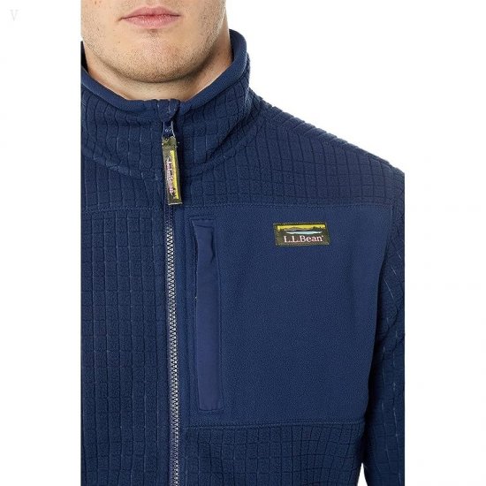 L.L.Bean Mountain Classic Windproof Fleece Jacket Nautical Navy ID-wuna4H5M