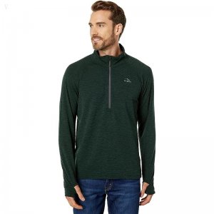 L.L.Bean Adventure Grid Fleece 1/4 Zip Dark Hunter ID-SoZWDYpq