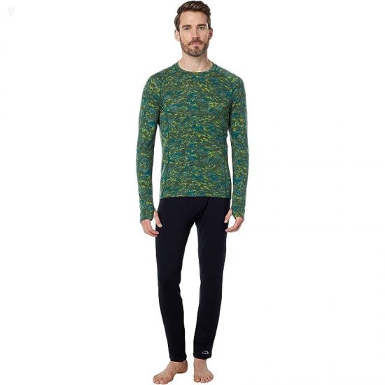 L.L.Bean Cresta Wool Midweight 250 Crew Top Print Rain Forest Modern Camo ID-YXwGrDcc