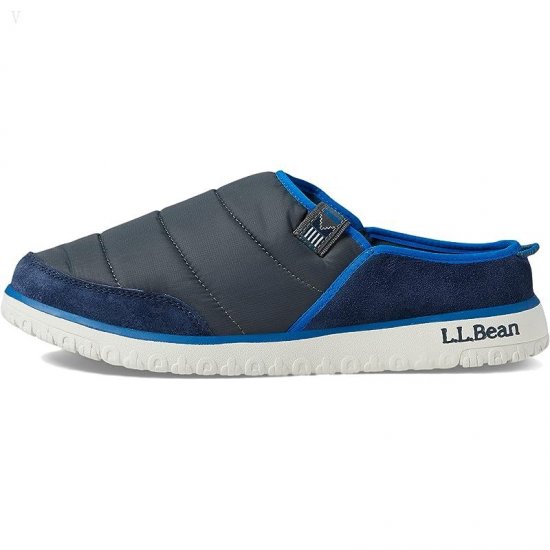 L.L.Bean Mountain Classic Quilted Slide Nautical Navy/Shale Gray ID-8lj5NcH2