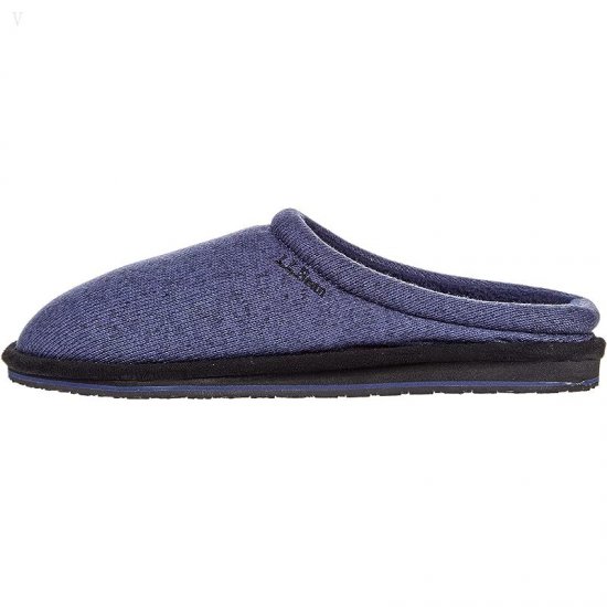 L.L.Bean Sweater Fleece Slipper Scuff Bright Navy ID-OMATbZ73
