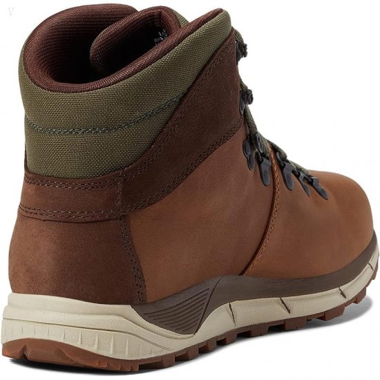 L.L.Bean Alpine Hiking Sneaker Leather Maple Brown/Dark Earth ID-qK9NbF8h