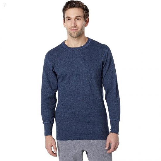L.L.Bean Double Layer Thermal Crew Neck Dark Indigo ID-y6FIPxdb