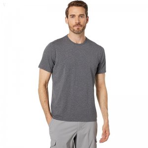 L.L.Bean Comfort Stretch Pima Short Sleeve Tee Shirt Gray Heather ID-Ni42ZgIx