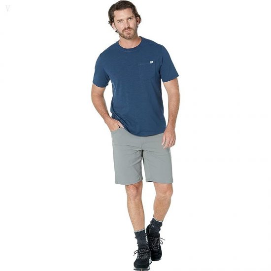 L.L.Bean Explorer Slub Tee Short Sleeve Nautical Navy ID-OWaC70dR