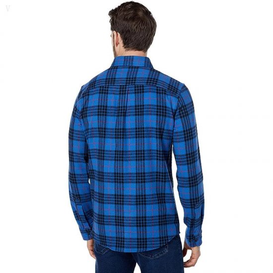 L.L.Bean Scotch Plaid Flannel Shirt Button-Down Slim Fit Morgan ID-Khi8gBE9