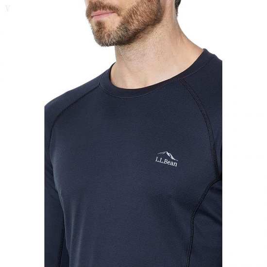 L.L.Bean Midweight Base Layer Crew Long Sleeve Black ID-AKqWuqyd