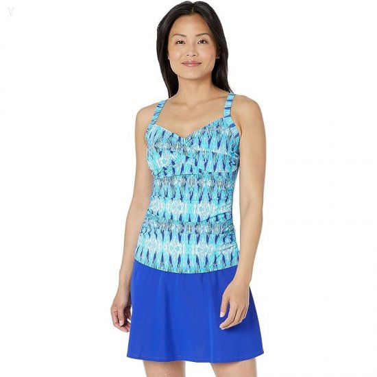 L.L.Bean Slimming Swimwear Swim Skirt Cobalt ID-7FSZIGYQ