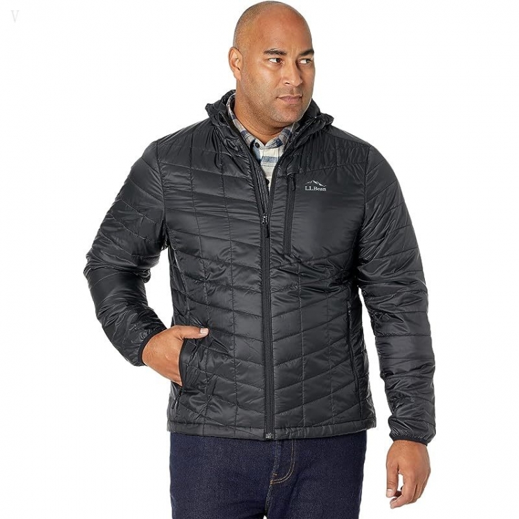L.L.Bean Primaloft Packaway Hooded Jacket Black ID-my6V7PzH - Click Image to Close