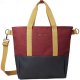 L.L.Bean Nor'Easter Tote Bag Classic Navy/Burgundy/Canyon Khaki ID-G52K34Yl