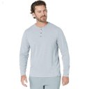 L.L.Bean Explorer Slub Tee Long Sleeve Henley Quarry Gray ID-O2ZYEWMc