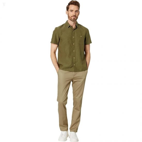 L.L.Bean Signature Summer Cotton Blend Short Sleeve Shirt Regular Sea Grass ID-Jx5pMYAJ