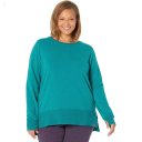 L.L.Bean Plus Size Bean's Cozy Split Hem Sweatshirt Warm Teal Heather ID-LHpgHzJq