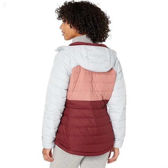 L.L.Bean Bean\'s Down Hooded Jacket Color-Block Nautical Navy/Sugarplum ID-xHiKanjs