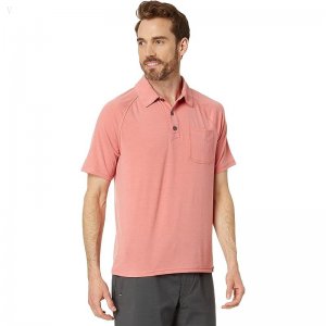 L.L.Bean Everyday SunSmart Polo Short Sleeve Mineral Red ID-98b1Dyf4
