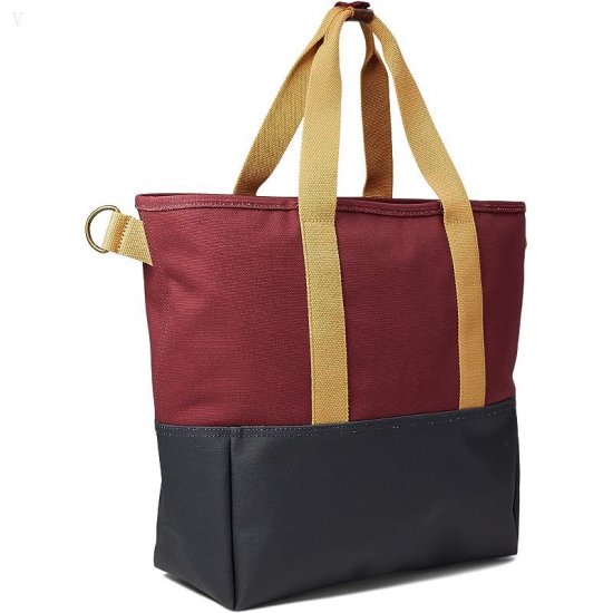 L.L.Bean Nor\'Easter Tote Bag Classic Navy/Burgundy/Canyon Khaki ID-EEPbr6xu