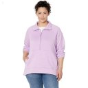 L.L.Bean Plus Size FlexForward Quilted 1/2 Zip Pullover Lilac Heather ID-36jZzemo