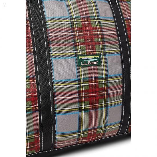 L.L.Bean Everyday Lightweight Tote Plaid Large Grey Stewart ID-5nHDLVJF