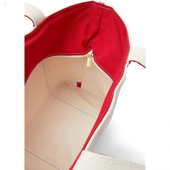 L.L.Bean Zip Top Boat and Tote Medium Red Trim ID-foYKXQTT