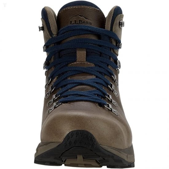L.L.Bean Alpine Hiking Sneaker Leather Dark Cement/Carbon Navy ID-gzBZk3m2