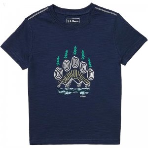 L.L.Bean Graphic Tee Glow in the Dark (Little Kids) Nautical Navy Bear Claw ID-5yFQXYnj