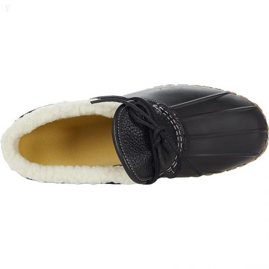L.L.Bean Rubber Moc Sherpa Lined Primaloft Black/Black/Toasted Coconut ID-8vg7GpEU