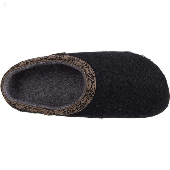 L.L.Bean Wool Slipper Clog Black ID-xRPR5OWJ