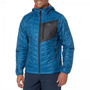 L.L.Bean Primaloft Packaway Hooded Jacket Regular Dark Marine Blue/Black ID-Zf5MVgPs