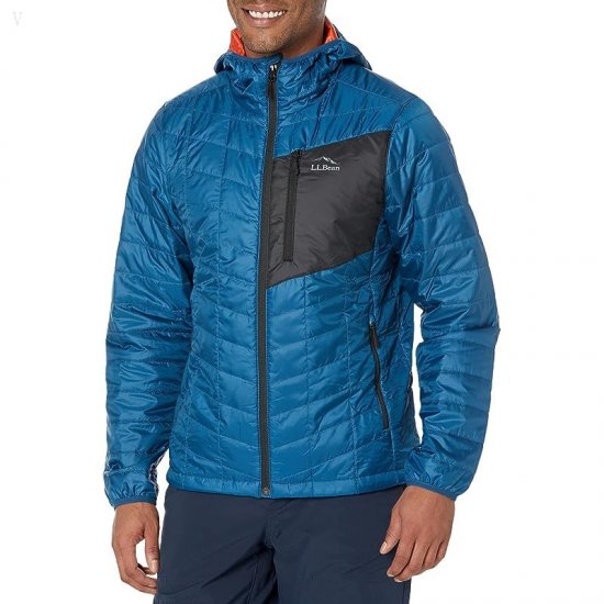 L.L.Bean Primaloft Packaway Hooded Jacket Regular Dark Marine Blue/Black ID-Zf5MVgPs