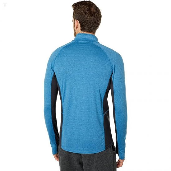L.L.Bean Midweight Base Layer 1/4 Zip Marine Blue ID-6HwvdTKP