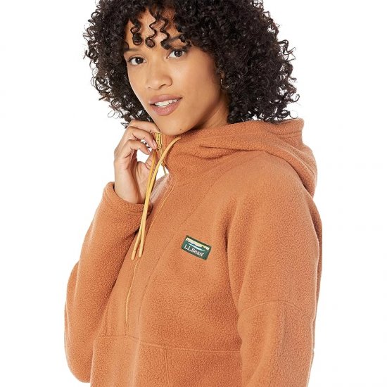 L.L.Bean Katahdin Fleece 1/2 Zip Hooded Pullover Adobe ID-7gwG66I0