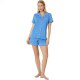 L.L.Bean Super Soft Shrink-Free Shorts Set Print Arctic Blue Medallion Dot ID-C7e6rT9y