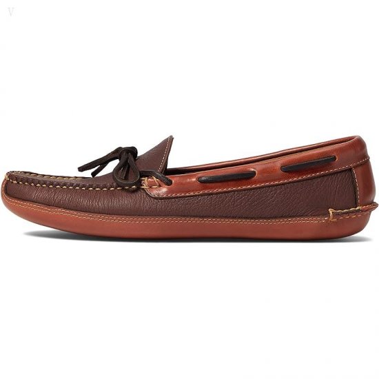 L.L.Bean Bison Double Sole Slipper Leather Lined Raisin ID-BGPfipm8