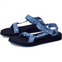 L.L.Bean Maine Isle 4 Point Sandal Print Marine Blue Gingham ID-DeZyjGLa