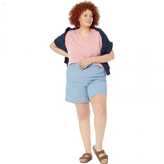 L.L.Bean Plus Size Lakewashed Chambray Dock Shorts Chambray ID-GWK0A25S