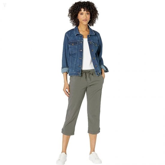 L.L.Bean Ripstop Pull-On Capri Pants Dark Taupe ID-m9hiFhG5