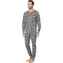 L.L.Bean Mini Waffle One-Piece Regular Federal Gray Heritage Scenic ID-ysYFrhDS