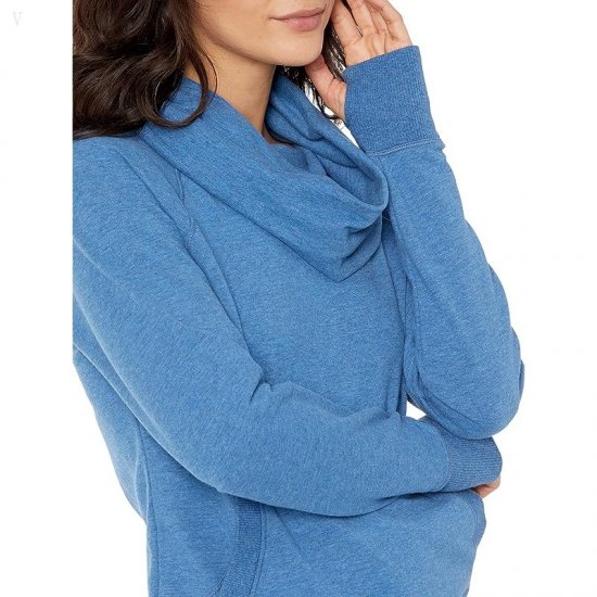 L.L.Bean Petite Bean\'s Cozy Pullover Marine Blue Heather ID-b4TD813o