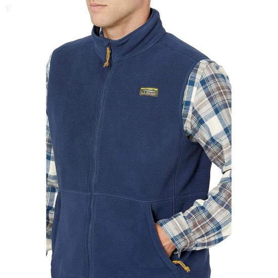 L.L.Bean Mountain Classic Fleece Vest Nautical Navy ID-VVE2EkHj