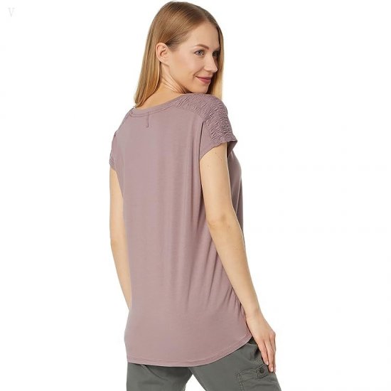 L.L.Bean Beyond Soft Short Sleeve V-Neck Tee Smoky Mauve ID-Wh6EMuOE