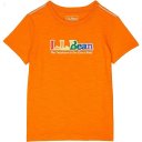 L.L.Bean Graphic Tee Glow in the Dark (Little Kids) Vibrant Orange L.L.Bean Rainbow Logo ID-Oixr6fV6