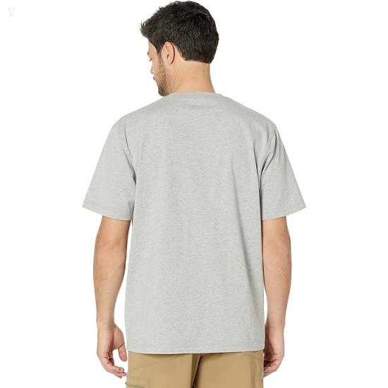 L.L.Bean Carefree Unshrinkable T-Shirt without Pocket Short Sleeve Gray Heather ID-XbKsm8ga