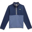 L.L.Bean Quilted Snap 1/4 Pullover (Big Kids) Nautical Navy/Vintage Indigo ID-4IARdjsX