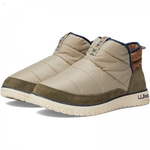 L.L.Bean Mountain Classic Quilted Ankle Boot Kelp Green/Coastal Sand ID-hUST4a2B