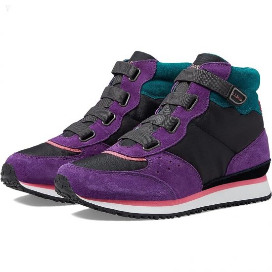 L.L.Bean Katahdin Retro Hiker (Toddler/Little Kid/Big Kid) Jet Black/Bright Purple ID-er1kjR5l