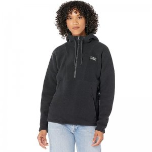 L.L.Bean Katahdin Fleece 1/2 Zip Hooded Pullover Black ID-JZlRHt5L