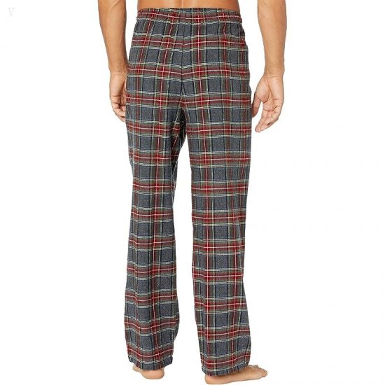 L.L.Bean Scotch Plaid Flannel Sleep Pants Regular Grey Stewart ID-iTztfT8R