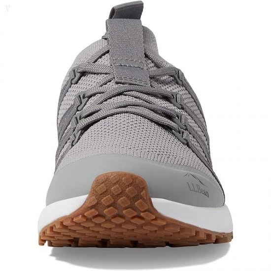 L.L.Bean Active Sport Shoe Knit Lace-Up Frost Gray ID-A8y170st