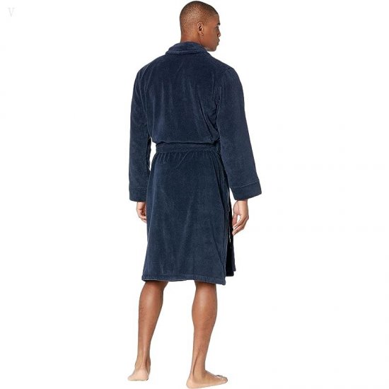 L.L.Bean Organic Terry Cloth Robe Regular Navy ID-NL6yQzS3