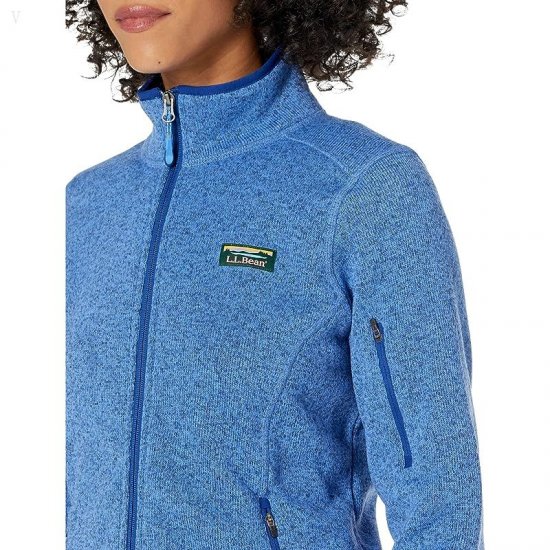 L.L.Bean Bean\'s Sweater Fleece Full Zip Jacket Arctic Blue ID-wPGxisrd